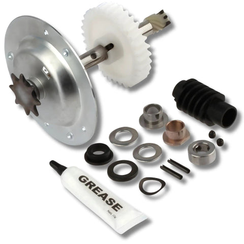 Gear And Sprocket Replacement Kit For Chamberlain Sears Craftsman One Third And One Half HP Chain Drive Garage Door Openers DIY Friendly Includes Worm Gear Bearings Sprocket Bearings Grease And Motor Shaft Components