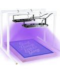 Two Pack 50W LED UV Light For Screen Printing With Dual Stands illuminating screen frame for photo emulsion curing