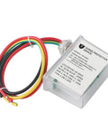 Beefed Up 120 240 VAC HVAC Surge Protector With TPMOV Tech In Watertight Enclosure shown with wires
