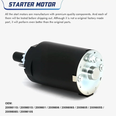 Starter Motor For Courage Engine Fits Cub Cadet And Toro Tractors 18 19 21 HP 12V CCW Replaces 20 098 01 20 098 01S