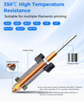 K2 Plus Ceramic Heating Block Kit With Unicorn Quick Swap Nozzle showing metal and ceramic components for 3D printers
