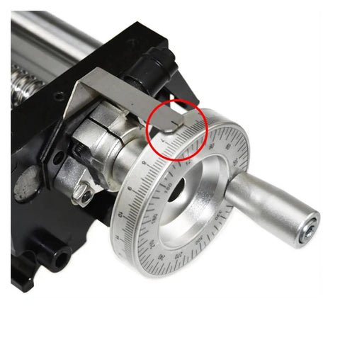 Pro Grade Long Travel Ballscrew Slide Kit with 200mm Travel, SFU1605 Screw, NHK90 Rails close-up of manual control dial