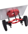 Built To Last Heavy Duty Aluminum Router Lift Kit With Smooth Manual Precision Dial Control top view of the router lift with red and black components.