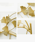 Heavy Duty Metal Wall Hooks For Living Room Decor And Bedroom Setup, gold finish leaf design for elegant storage solutions.