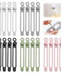 Premium Silicone Cable Ties Set, Adjustable 4.2 Inch Length, Reusable Cord Management Organizer visible in assorted colors.