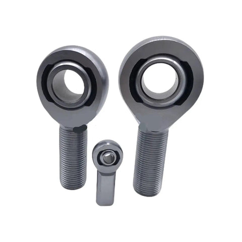 Two Piece Male Heim Rod Ends M12x1.75 Thread Chromoly Steel Heavy Duty Bearing Set With Nuts in various sizes.