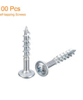 8x1 Inch Pocket Hole Screws 100 Pack Phillips Drive Self Tapping Wood Screws for DIY Woodworking off white finish shown