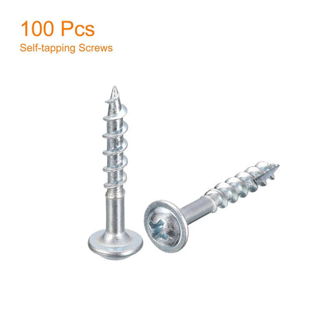 8x1 Inch Pocket Hole Screws 100 Pack Phillips Drive Self Tapping Wood Screws for DIY Woodworking off white finish shown