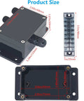 IP67 Outdoor Waterproof Junction Box With Built In Potted Gasket, 15A 600V 8P Barrier Terminal, 1In 3Out Electrical Box dimensions