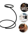 Pair Of Portable Coffee Dripper Holder And Filter Stand For Home Barista Rigs Or Weekend Warrior Campout Vibes Smooth Pour Station with sleek black metal design.