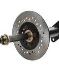 Close-up of a 40 Inch Rear Axle Kit Drive Shaft Diff With Brake Disc For Go Karts Golf Carts ATVs And More Heavy Duty 2 Pack