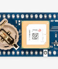 Top view of GPS Shield for MKR Boards With U-Blox SAM-M8Q GNSS Module Multi-Constellation GPS GLONASS Galileo on white background.