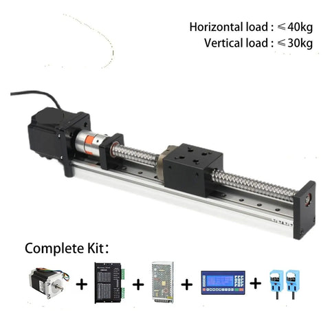 Beefed Up Heavy Duty Linear Guide Module With 57 Stepper Motor Nema23 And SFU1605 Ball Screw Actuator For Precision Auto Motion Preassembled Slide Table System For Industrial Production Smooth Linear Travel And High Load Capacity, complete kit