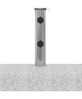 Granite Rectangular Parasol Base With Two Adapters 55.1 Lbs Beefy Heavy Duty Umbrella Stand for Poolside, Backyard, or Garden