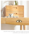 Desk with Vintage 16 Piece Cabinet Handles Set With Half Round Shell Drawer Pulls In Brass Tone For Wardrobe Cupboard