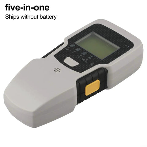 5-in-1 Stud Finder Wall Scanner with LCD Display for Wood Metal Studs AC Wires Pipes Deep Scan up to 3/4 Inch Drywall Silver close-up view