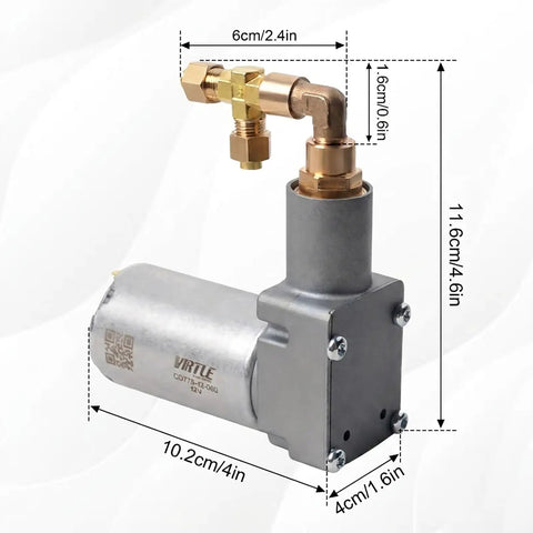 Dc Air Suspension Compressor Pump, Compact Low Profile Design With Brass Quick Connect Fittings, Delivers High Pressure Over 145 Psi For Air Ride Seats, Rv, Truck And Forklift Industrial Use Easy Install