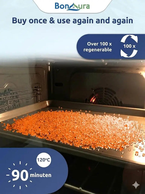 Two Pounds of Heavy Duty Silica Gel Desiccant Balls With Serious Moisture Soaking Capacity For Electronics And 3D Filament drying in an oven.