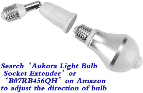 Motion Sensor Light Bulbs 4 Pack Dope 12W 100W Equivalent E26 Base Dusk To Dawn Security Lamp with socket extender