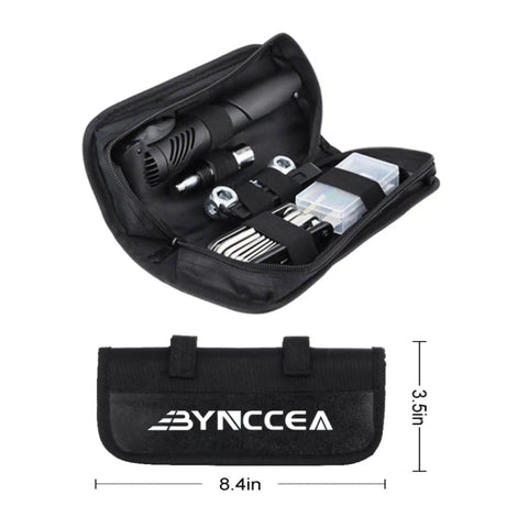 All In One Bicycle Tire Repair Kit With Portable Pump Patch Kit Levers Wrench Chain Tool And 16 In 1 Multi Tool In A Repair Bag