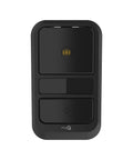 Front view of a MyQ Battery Powered Wall Control for garage doors, wireless with no wiring needed, compatible with LiftMaster.