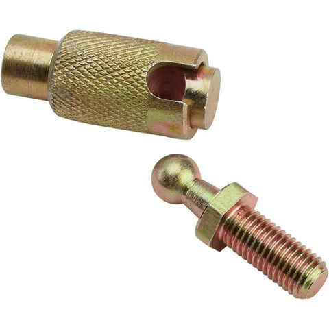 Quick Release Cable End For Throttle Linkage 5/16-24 RH Thread Steel Stud,.341 Inch Ball Diameter, 0.7 Inch Thread Length, Universal Throttle Or Control Linkage Connector For Cars, Boats, And ATVs, Fast Install And Easy Service.