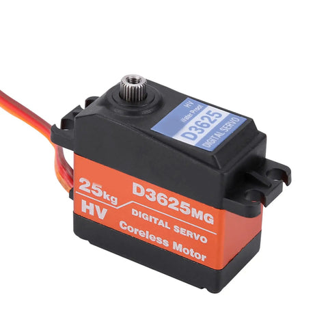 Heavy Duty Digital RC Servo With Rock Solid Metal Gears Completely Waterproof Build Delivers Badass Torque And Lightning Fast Tracking Specs For 1 10 And 1 8 RC Buggies And Trucks, side view showing coreless motor.