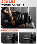Wall Mount Cable Crossover Machine With Dual Pulleys And 19 Adjustable Positions For Home Gym Fitness Equipment Red showing 300 lbs weight capacity with weight plates