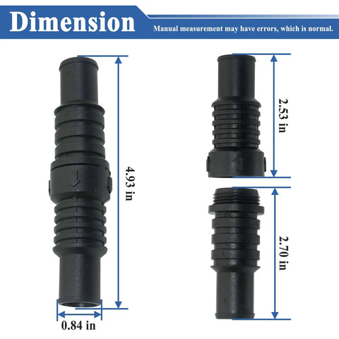 Three Pack Non Return Inline Valve For Water Lines Fits Three Quarter Inch And One Inch Diameter One Way Check Valve dimensions