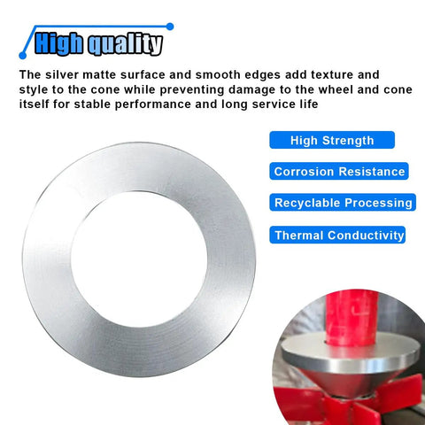 Shop Grade Billet Aluminum Manual Tire Changer Centering Cone Fits 1.67 Inch Posts, silver matte finish for stable performance.