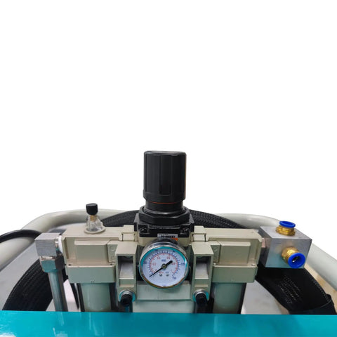 Close-up of Heavy Duty Polyurethane Foam Spray Machine pneumatic regulator gauge for precise pressure control.