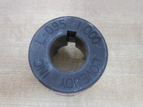 Flexible Jaw Type Coupling Hub For 1 Inch Bore 2.11 Inch Outer Diameter 2.5 Inch Length One Quarter By One Eighth Inch Keyway Sintered Iron Ready For Motor To Gear Linkup Two Hubs And One Spider Needed For A Complete Rock Solid Coupling, shown top view