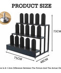 Killer Heavy Duty Storage Rack For Roll Materials With Adjustable Leveling Feet For Garage Workshops, measuring 75CM x 48CM x 73CM.