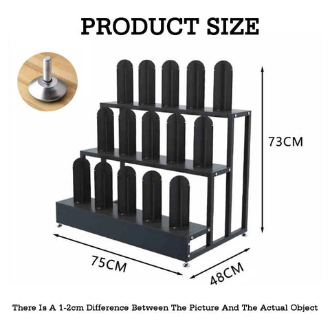 Killer Heavy Duty Storage Rack For Roll Materials With Adjustable Leveling Feet For Garage Workshops, measuring 75CM x 48CM x 73CM.