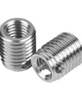 Self Tapping Thread Inserts Kit in Stainless Steel, M6x1.0 Inner Threads and M10x1.25 Outer Threads, 12mm Length, 10 Pack Pro Grade Screw Repair Kit for Damaged Holes, Easy Fix to Lock In Strong, Long Lasting Threads, two stainless steel inserts