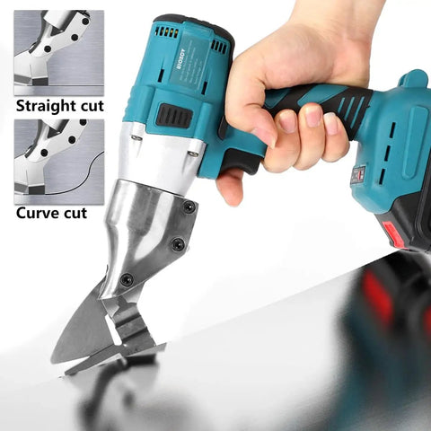 Cordless Electric Metal Shears for cutting sheet metal leather upholstery carpet and cardboard with 2x3000mAh batteries