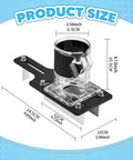 Front view of 2 In 1 Invisible Fastener Slotting Bracket For Cabinet Furniture Assembly And Wood Router Base Mortising Jig, Heavy Duty Aluminum Alloy Construction, DIY Friendly
