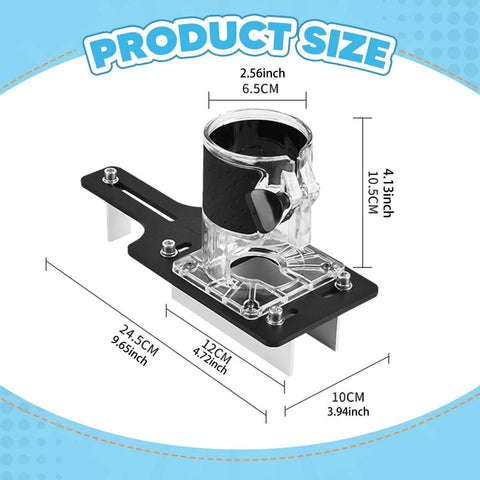 Front view of 2 In 1 Invisible Fastener Slotting Bracket For Cabinet Furniture Assembly And Wood Router Base Mortising Jig, Heavy Duty Aluminum Alloy Construction, DIY Friendly