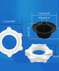 Heavy Duty Fan Nut Set, Replacement Assortment Of Locking Nuts For Pedestal, Table, Desk And Floor Fans, Durable ABS Hardware Kit For Quick, Secure Repairs And Easy Install white ABS fan nuts, 5.3cm size
