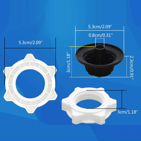 Heavy Duty Fan Nut Set, Replacement Assortment Of Locking Nuts For Pedestal, Table, Desk And Floor Fans, Durable ABS Hardware Kit For Quick, Secure Repairs And Easy Install white ABS fan nuts, 5.3cm size