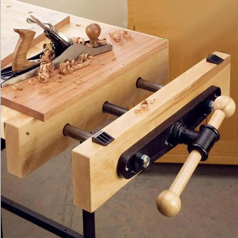 7 Inch Woodworking Vise for Workbench Front Vise Cast Aluminum Front Screw Vise Heavy Duty Wood Clamp Quick Mount Setup