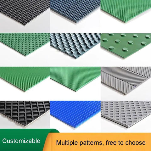 Heavy Duty PVC Conveyor Belt 1.6x16.4 Ft Beefed Up Durability with multiple patterns for warehouse and factory use