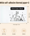 Thermal Sticker Paper Rolls 57x29mm 3.5m Roll Compatible With S1 S2 M02 T02 Printers For Instant Cameras And Label Printers Refill For Kids Pocket Printer And Mini Photo Printer Labels For Photos And To Do Lists, white thermal paper roll