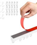 Stick On Curtain Track No Drill Install On Smooth Ceiling Or Wall Easy Peel And Stick Mount For Closets Windows Doors Frames Renters Friendly 1.44m 4.72ft All Purpose Multi Scenario Use, adhesive track with hooks