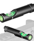 Bubble Level for 20mm Picatinny Weaver Rail Rifle Scope Anti Cant Shock Resistant Mount shown in detail