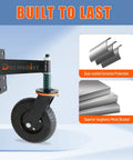 8 Inch Heavy Duty Gate Wheels For Fences And Metal Tube Gates Featuring Spring Loaded 360 Swivel Casters Rated For 800 Pounds with corrosion protection.
