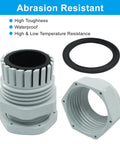 5 Pack 1 Inch NPT Cable Glands Waterproof Strain Relief Wire Connectors shown in abrasion-resistant nylon