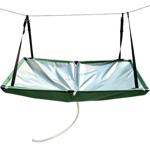 Heavy Duty 40x20 Inch Rainwater Catchment Mat With 3 Foot Hose Portable Oxford Cloth Harvesting Tarp hanging with straps
