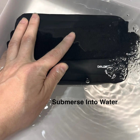 Floating Waterproof Fanny Pack Waist Pouch For Phone Wallet Keys Passport Cards Up To 1.5m Submersion shown in water test