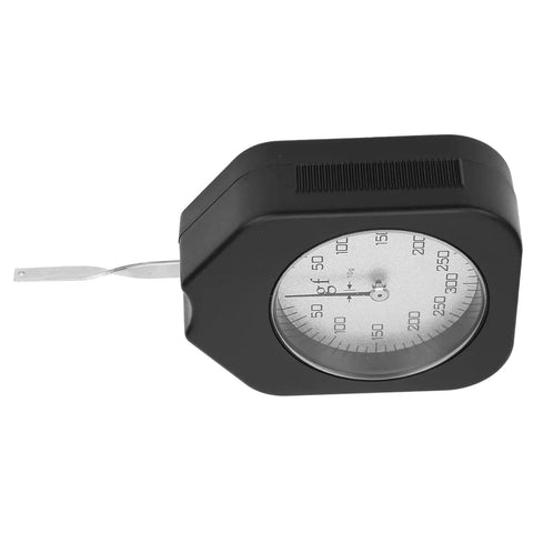 300-1 Dial Tension Gauge With Transparent Cover, Single Pointer Gram Force Meter, 300g Pocket Tensiometer For Relay Switches And Valve Springs, Handy Pro Grade Tool For Real-Deal Pull Pressure Testing And Precise Readout. Black 300g dial gauge with metal probe.